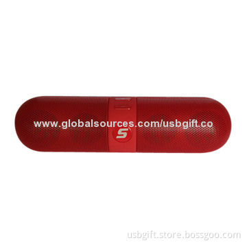 Wireless Bluetooth Portable Stereo Pill Design Speaker with Logo, 2.4-2.480GHz Frequency